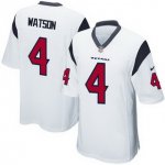Men's NFL Houston Texans #4 Deshaun Watson Nike White 2017 Draft Pick Game Jersey