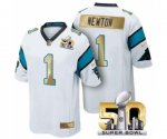 Super Bowl 50th nike nfl jerseys carolina panthers #1 newton whi