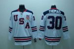 Hockey Jerseys team usa #30 thomas 2010 olympic white