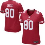women nike nfl san francisco 49ers #80 jerry rice red game jerseys
