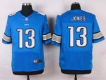 nike detroit lions #13 jones elite blue jerseys
