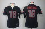 nike women nfl san francisco 49ers #16 montana black [nike impac