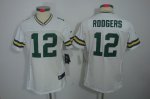 nike women nfl green bay packers #12 rodgers white [nike limited