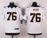 nike new orleans saints #76 hicks white elite jerseys