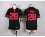 youth nike san francisco 49ers #28 hyde black jerseys