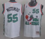 NBA 1996 All-Star #55 Dikembe Mutombo White Swingman Throwback Jersey