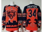 Nike Chicago Bears #34 Walter Payton Orange Navy Blue Ugly Sweat