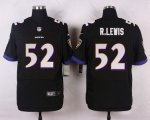 nike baltimore ravens #52 r.lewis black elite jerseys