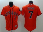 mlb houston astros #7 craig biggio orange majestic flexbase authentic collection jerseys