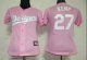 women Baseball Jerseys los angeles dodgers #27 kemp pink