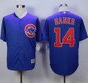 mlb majestic chicago cubs #14 ernie banks blue new cool base jerseys