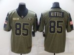 Football San Francisco 49ers #85 George Kittle Stitched Olive 2021 Salute To Service Limited Player Jersey