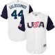 Men's USA Baseball #44 Paul Goldschmidt Majestic White 2017 World Baseball Classic Stitched Jersey