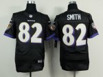 nike nfl baltimore ravens #82 smith black jerseys [new elite]