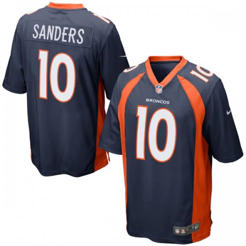 Men\'s NFL Denver Broncos #10 Emmanuel Sanders Nike Navy Blue Game Jersey