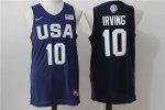 rio 2016 usa basketball #10 kyrie irving blue stitched jerseys