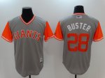 Baseball San Francisco Giants #28 Buster Posey Grey Jersey
