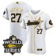 Men's Houston Astros #27 Jose Altuve World Series Stitched White Gold Special Flex Base Jersey