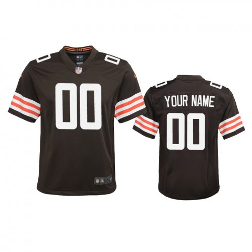 Youth Cleveland Browns Custom Brown 2020 Game Jersey