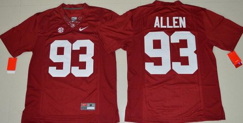 Men\'s Alabama Crimson Tide #93 Jonathan Allen Red Limited Stitched College Football Nike NCAA Jersey