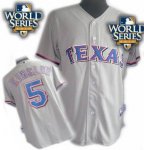 2010 World Series Patch Texas Rangers #5 Ian Kinsler grey