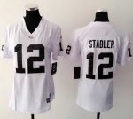 women nike oakland raiders #12 stabler white jerseys [stabler]