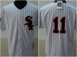 Baseball Jerseys chicago white sox #11 aparicio white(black stri