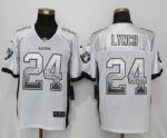 Men NFL Oakland Raiders #24 Marshawn Lynch Nike White Drift Fashion Elite Jerseys