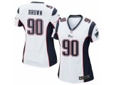 Women Nike New England Panthers #90 Malcom Brown white Jerseys