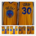 Basketball Golden State Warriors Hot Players Kevin Durant Stephen Curry Gold Swingman City Edition Jersey-R patch
