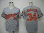 Baseball Jerseys Baltimore Orioles #34 Arrieta Grey[cool base]