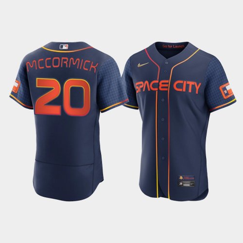 Men\'s Houston Astros #20 Chas McCormick Navy Authentic 2022 City Connect Jersey
