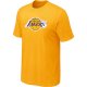 nba los angeles lakers big & tall primary logo yellow T-Shirt