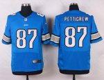 nike detroit lions #87 pettigrew elite blue jerseys