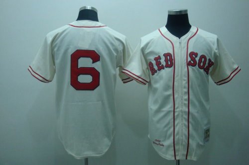 Baseball Jerseys boston red sox #6 pesky m&n cream