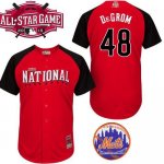 Mets #48 Jacob DeGrom Red 2015 All-Star National League Stitched