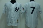 youth Baseball Jerseys new york yankees #7 mantle white(2009 log