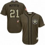 mlb majestic houston astros #21 andy pettitte green salute to service jerseys