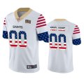 Football Custom New Orleans Saints white independence day vapor jersey