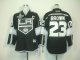 youth nhl los angeles kings #23 brown black and white jerseys [2