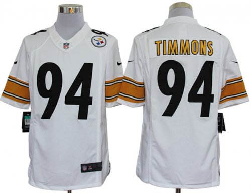 nike nfl pittsburgh steelers #94 timmons white jerseys [nike lim
