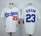mlb los angeles dodgers #23 kirk gibson white throwback jerseys [mitchell and ness]