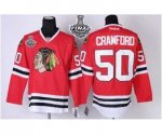 nhl chicago blackhawks #50 crawford red [2013 stanley cup]