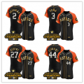Houston Astros 2023 Champions Black Orange Authentic Stitched Jerseys