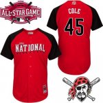 Pirates #45 Gerrit Cole Red 2015 All-Star National League Stitch