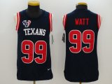 Men's NFL Houston Texans #99 J.J. Watt Nike Blue Player Name & Number Tank Top Limited Jersey