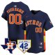 Custom Houston Astros 2024 Robinson And Texas Patch Vapor Premier Limited Navy Stitched Jersey