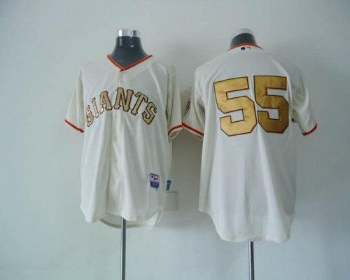Baseball Jerseys san francisco giants #55 lincecum cream[gold nu