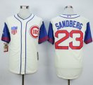 mlb jerseys Chicago Cubs #23 Ryne Sandberg Cream Blue 1942 Turn