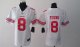 nike women nfl san francisco 49ers #8 young white jerseys
